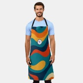 Retro golfpatroon modern abstract  schort (Gedragen)