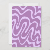 Retro golfpatroon vlinder Beige Paarse Verjaardag Kaart (Achterkant)