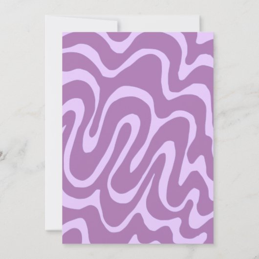 Retro golfpatroon vlinder Beige Paarse Verjaardag Kaart (Achterkant)