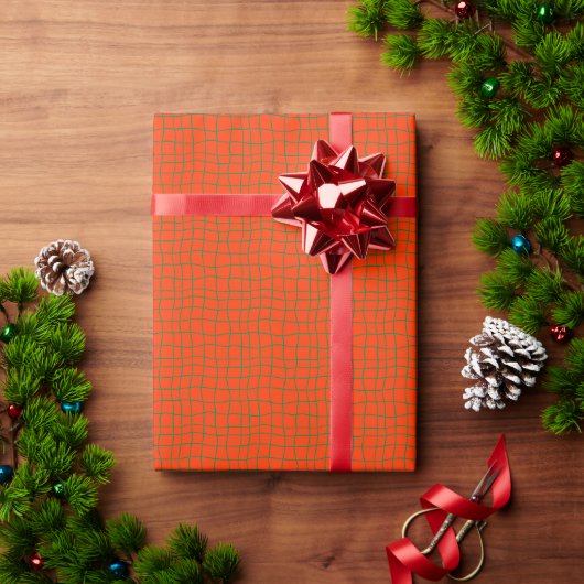 Retro Golfraster Cadeaupapier (Feestdagen Geschenken)