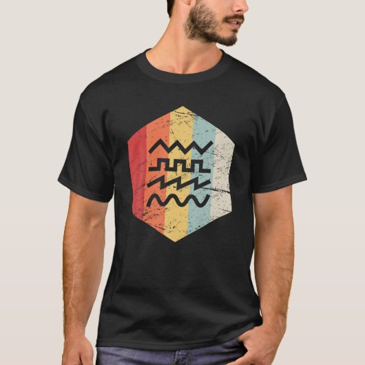 Retro golfvormen Synth T Shirt T Shirt (Voorkant)