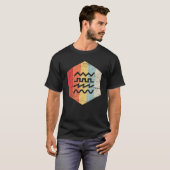 Retro golfvormen Synth T Shirt T Shirt (Voorkant volledig)
