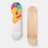 Retro golven gekleurde lagen persoonlijk skateboard (Voorkant)