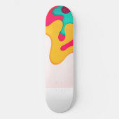 Retro golven gekleurde lagen persoonlijk skateboard (Voorkant)