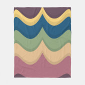 Retro golven pastel fleece deken (Voorkant)