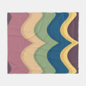 Retro golven pastel fleece deken (Voorkant (Horizontaal))