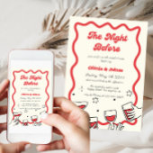 Retro golvend de avond voor repetitie diner kaart