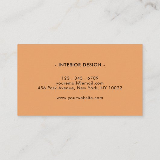 Retro golvend patroon visitekaartje (Achterkant)