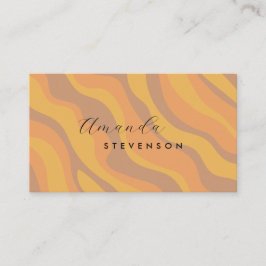 Retro golvend patroon visitekaartje