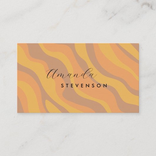 Retro golvend patroon visitekaartje (Voorkant)