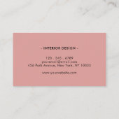 Retro golvend patroon visitekaartje (Achterkant)