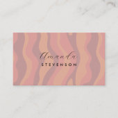 Retro golvend patroon visitekaartje (Voorkant)