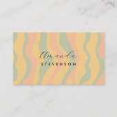 Retro golvend patroon visitekaartje (Voorkant)