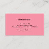 Retro golvend patroon visitekaartje (Achterkant)