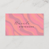 Retro golvend patroon visitekaartje (Voorkant)