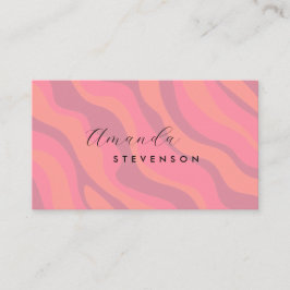 Retro golvend patroon visitekaartje