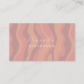 Retro golvend patroon visitekaartje (Voorkant)