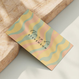 Retro golvend patroon visitekaartje