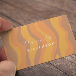 Retro golvend patroon visitekaartje