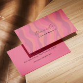 Retro golvend patroon visitekaartje