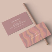 Retro golvend patroon visitekaartje