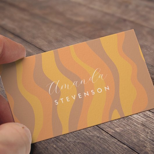 Retro golvend patroon visitekaartje