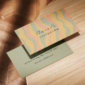 Retro golvend patroon visitekaartje