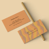 Retro golvend patroon visitekaartje