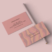 Retro golvend patroon visitekaartje