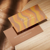 Retro golvend patroon visitekaartje