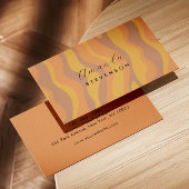 Retro golvend patroon visitekaartje