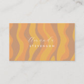 Retro golvend patroon visitekaartje (Voorkant)