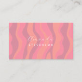 Retro golvend patroon visitekaartje (Voorkant)