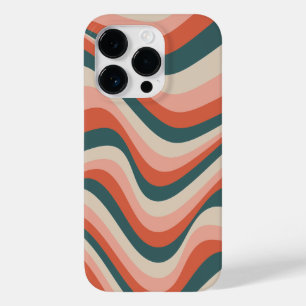 Retro golvende kleurrijke streep groovy patroon Case-Mate iPhone 14 pro hoesje