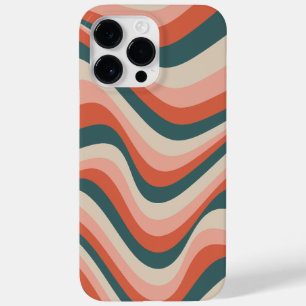 Retro golvende kleurrijke streep groovy patroon Case-Mate iPhone 14 pro max hoesje