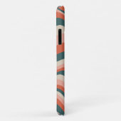 Retro golvende kleurrijke streep patroon Case-Mate iPhone case (Achterkant/rechts)