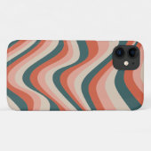 Retro golvende kleurrijke streep patroon Case-Mate iPhone case (Achterkant (horizontaal))