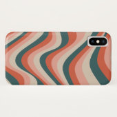 Retro golvende kleurrijke streep patroon Case-Mate iPhone case (Achterkant (horizontaal))