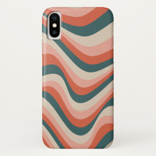 Retro golvende kleurrijke streep patroon Case-Mate iPhone case