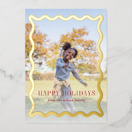 Retro golvende Lijst Feestdagen Volledige foto