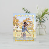 Retro golvende Lijst Feestdagen Volledige foto (Staand Voorkant)