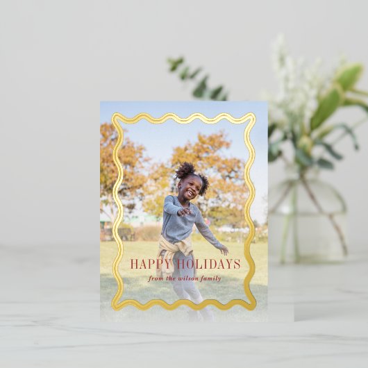 Retro golvende Lijst Feestdagen Volledige foto (Staand Voorkant)