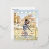 Retro golvende Lijst Feestdagen Volledige foto (Voorkant / Achterkant)