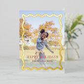 Retro golvende Lijst Feestdagen Volledige foto (Staand Voorkant)