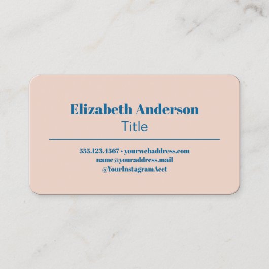 Retro golvende lussen Modern Abstract patroon met  Visitekaartje (Voorkant)