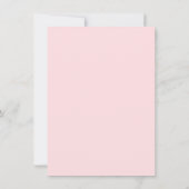 Retro Golvende Roze Bruiloft Recept Kaart (Achterkant)