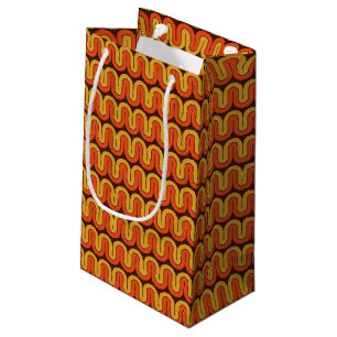 Retro golvende streep groovy 70s kleur vibe klein cadeauzakje