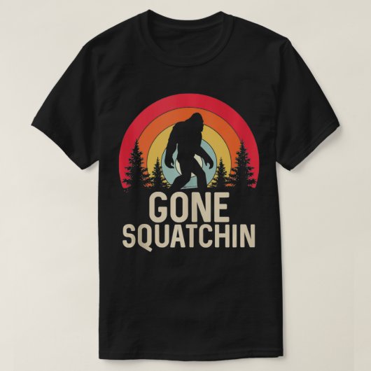 Retro Gone Squatchin T-shirt (Design voorkant)