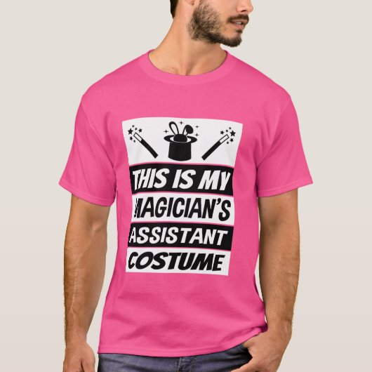 Retro goochelaars assistent kostuum Shirt magisch (Voorkant)