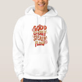 Retro Good Energy Steady Flow Witte Hoodie (Voorkant)